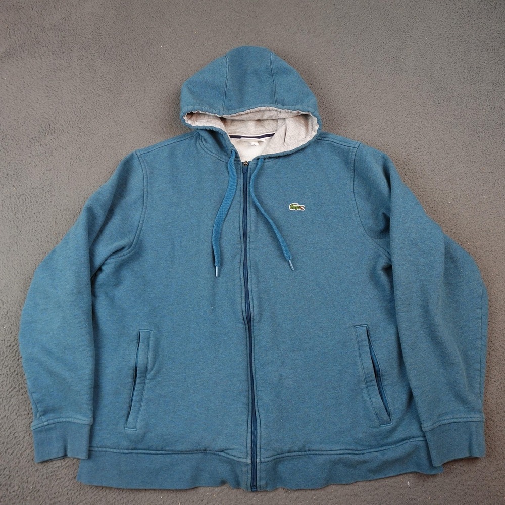 Lacoste Men's Teal Zip-Up Hoodie 3XL